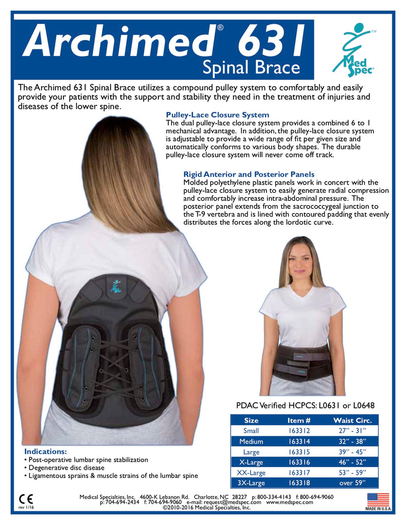 MedSpec Archimed® 631 Spinal Brace