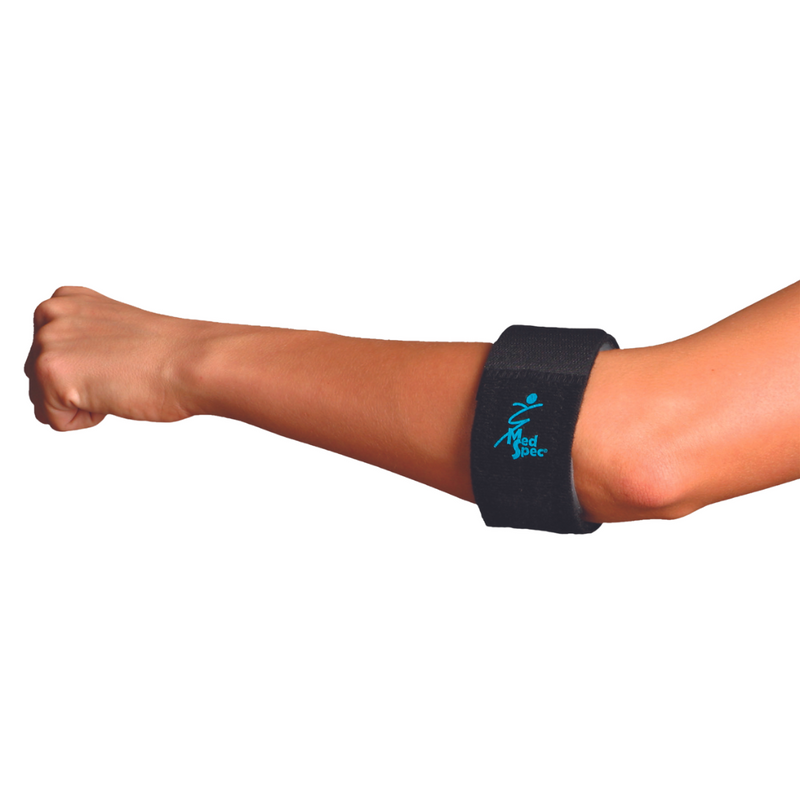 Med Spec EpiGel Tennis Elbow Support Strap, Black, Universal