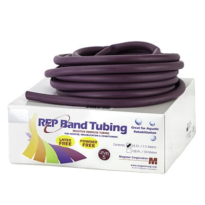 REP Band Resistive Exercise Tubing, Latex Free