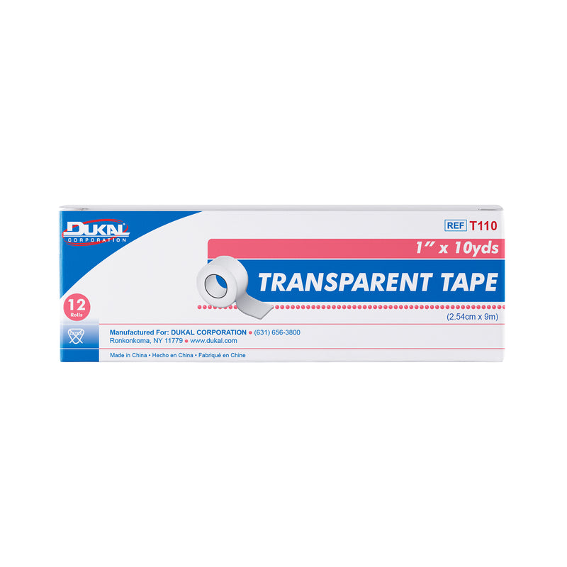 Dukal Transparent Tape 1 x 10 yd, Bx12