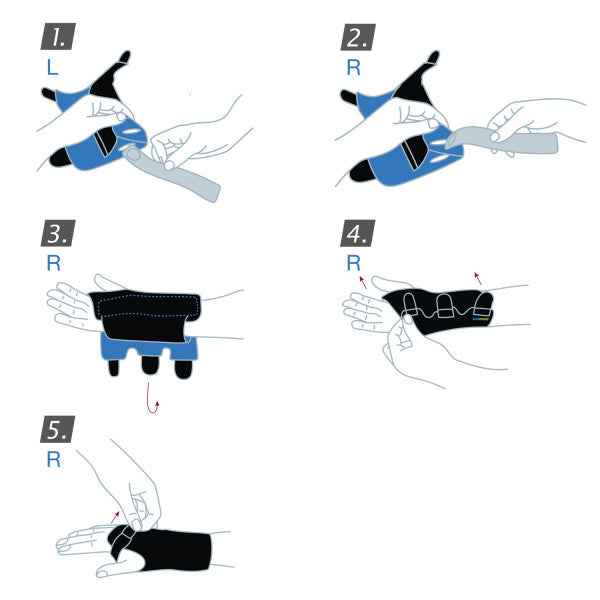 Actimove Wrist Stabilizer Removable Metal Stay, Right/Left, Black