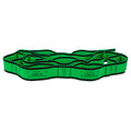 CanDo Multi-Grip Exerciser Plus, 6 Foot Exerciser, 9 Loops