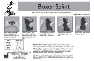 Med Spec Boxer Splint