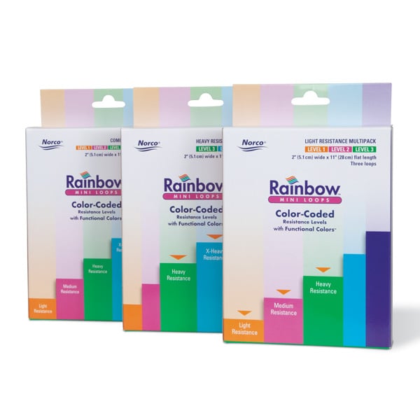 North Coast Medical Rainbow™ Exercise Band Mini Loops