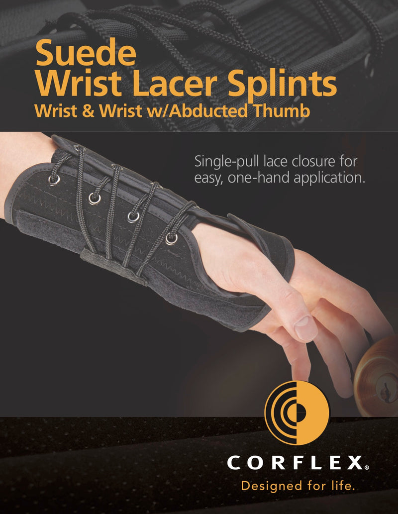 Corflex 8" Suede Wrist Lacer Splint