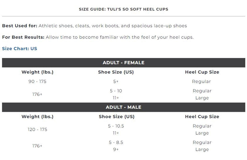 Tuli's® So Soft® Heavy Duty Heel Cups