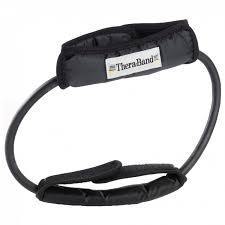 TheraBand Professional Latex Resistance Tubing, 12 Inch Loop With Padded Cuffs