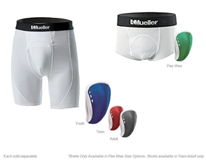 Mueller Athletic Support Shorts/Briefs w/Flex Shield Cup