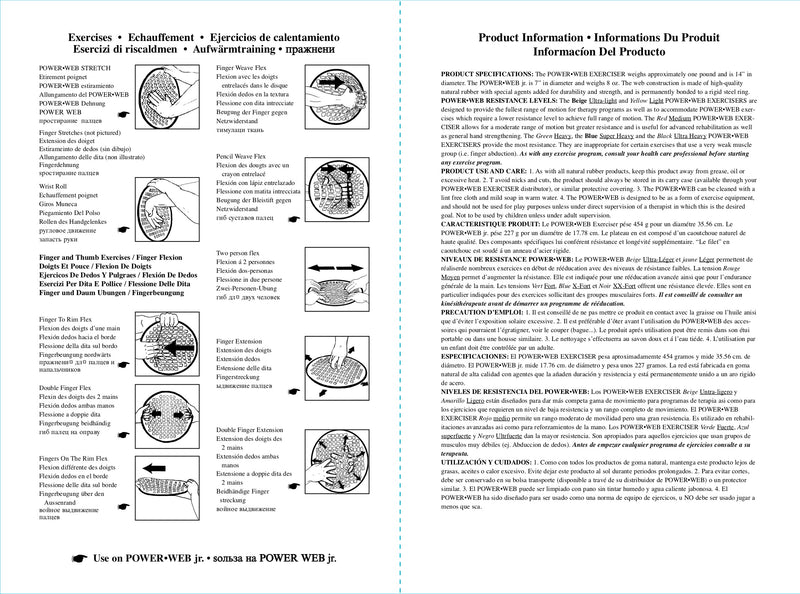 POWER-WEB JR. Finger, Hand, Wrist, and Forearm Exerciser